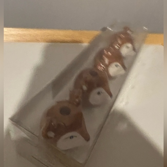 Set of 4 Reindeer Taper Candle Holders H for Happy - Picture 8 of 10